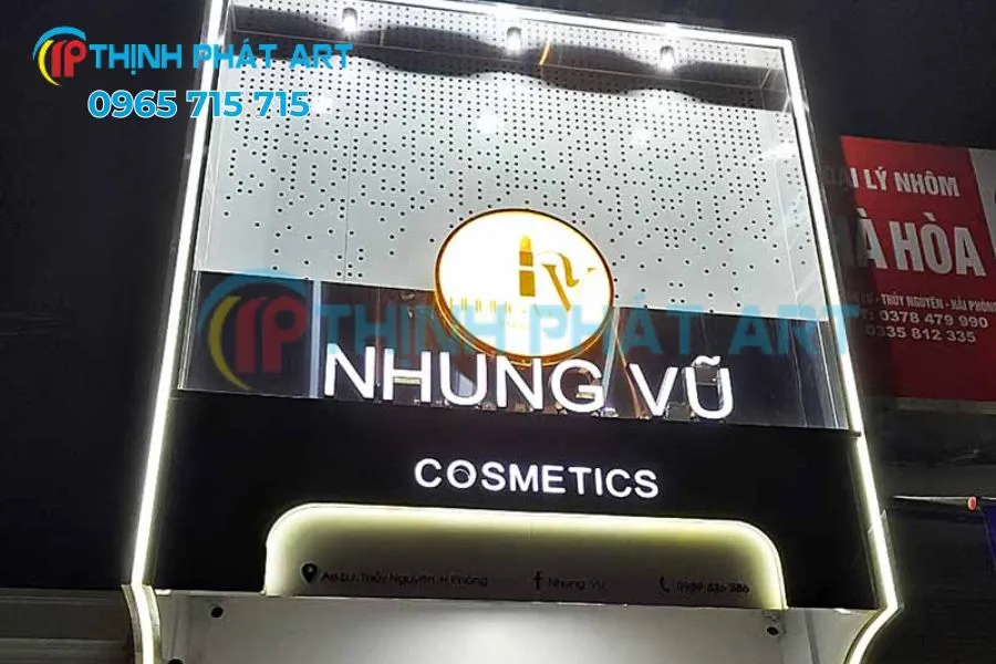 Mẫu biển quảng cáo chữ nổi mica ấn tượng