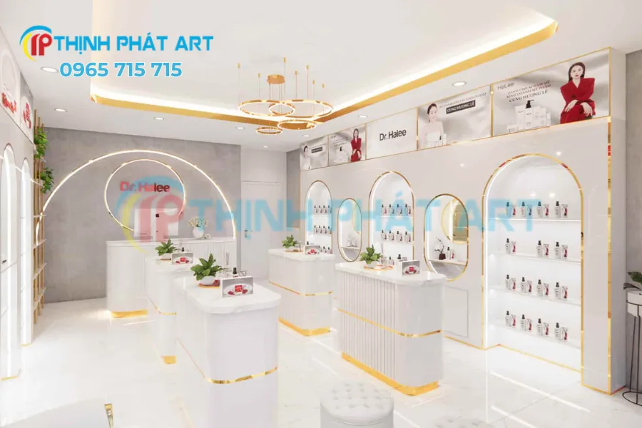Nội thất cửa hàng bố trí hợp lý và tiện lợi