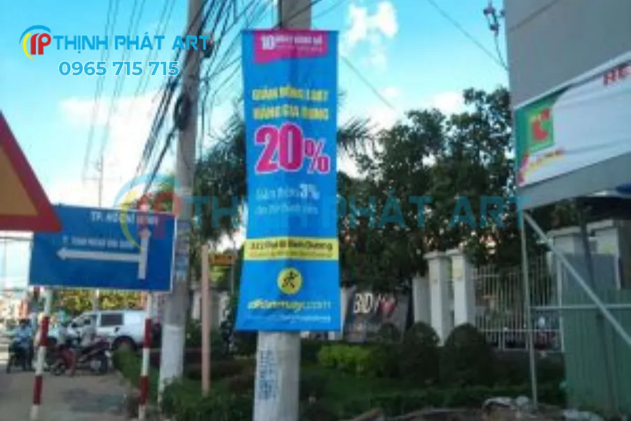 Mẫu phướn quảng cáo thiết kế ấn tượng tại Quảng Trị