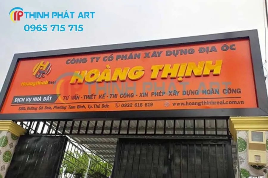 Thi công biển hiệu công ty đẹp, sang trọng