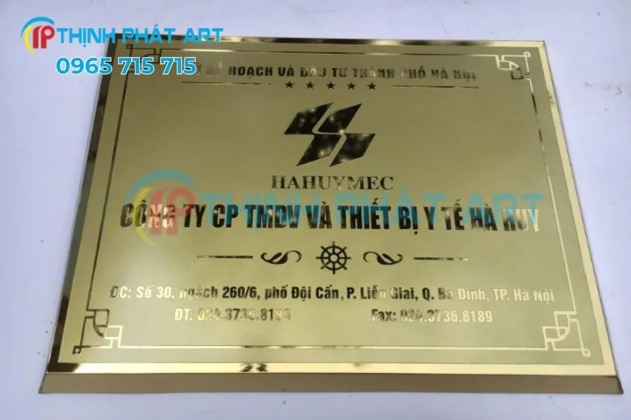 Làm biển hiệu công ty bằng alu, inox bền đẹp