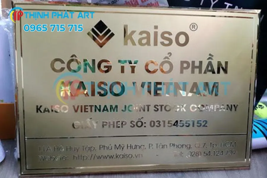 Sản phẩm hoàn thiện – biển hiệu công ty đẹp tại Thịnh Phát Art