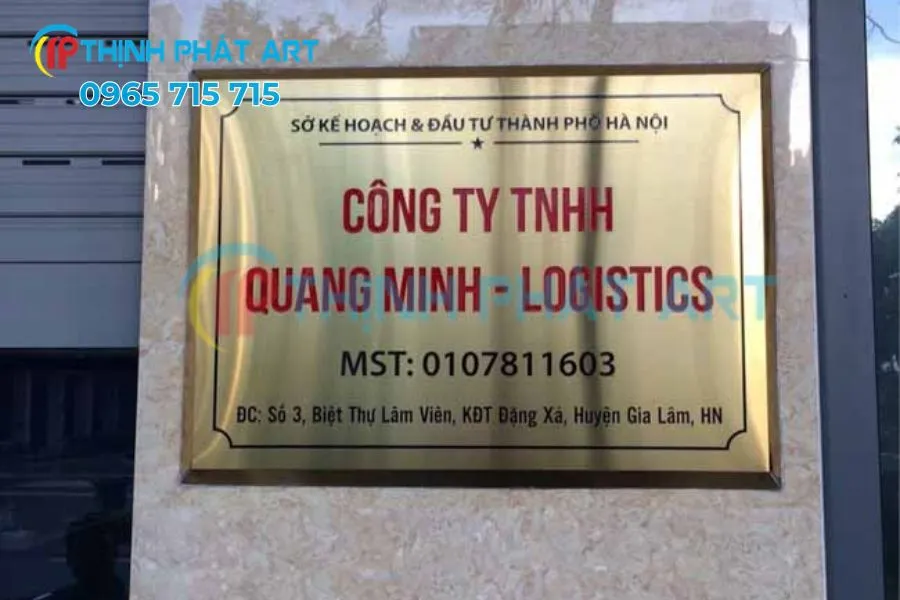 Biển hiệu công ty nhỏ gọn cho văn phòng startup