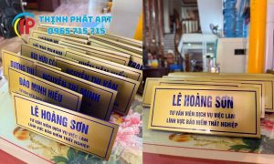 Bảng tên văn phòng mica dán decal tại Quảng Trị