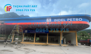 Đội ngũ Thịnh Phát Art thi công hoàn thiện cải tạo cây xăng dầu Quảng Trị