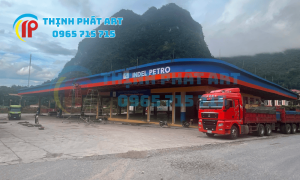 Quá trình thi công hoàn thiện cải tạo cây xăng dầu Quảng Trị