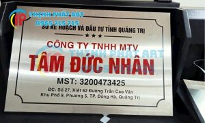 Biển số nhà inox ăn mòn bền đẹp tại Quảng Trị