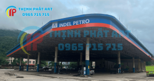 Hoàn thiện cải tạo cây xăng dầu Indel Petro Cửa Khẩu Cha Lo toàn cảnh công trình