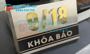 Gia công biển số nhà inox Quảng Trị bằng công nghệ cắt Fiber.