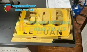 Biển số nhà inox nổi chữ 3D tại Quảng Trị.