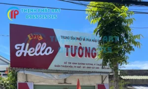 Thịnh Phát thi công bảng hiệu Sơn 4 Oranges tại Quảng Trị