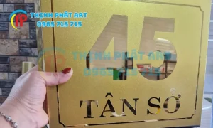 Xưởng Thịnh Phát chuyên làm biển số nhà inox tại Quảng Trị.