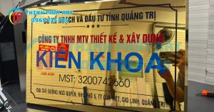 Làm biển số nhà inox tại Quảng Trị với thiết kế khắc laser tinh xảo.